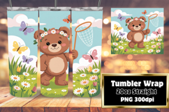 STYLISH 20oz Tumbler Wrap Design , Cute Bear Product Image 1