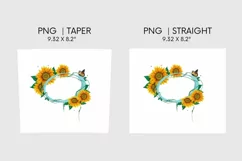 Sunflower Tumbler Sublimation | 20 oz | Taper | Straight Product Image 3
