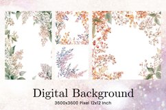Flower Pattern Background Wallpaper Digital Paper_61 Product Image 1