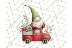 Vintage Truck Christmas Gnomes Clipart PNG, Cute Gnome Png Product Image 5