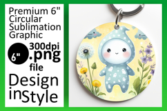 Elegant Round Design PNG Coaster , Cute Ghost Product Image 1