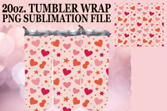 Sweet Memories 20oz tumbler wrap, Valentine's Pattern Product Image 1