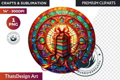 Autumn Stained Glass PNG, Fall Thanksgiving Pumpkin clipart Product Image 1