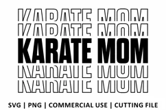 Karate Mom SVG | Stacked SVG Product Image 2