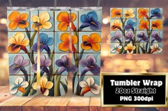 Exquisite Flower 20oz Tumbler Wraps - Sublime Sublimation Product Image 1