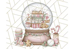 Christmas Sweet Shoppe Clipart PNG, Pastel Bakery Art Product Image 5