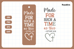 Christian Bookmark Saying SVG | Made for Such a Time as This Product Image 3