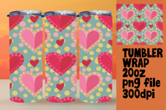 20oz Sublimation Design Download , Heart Product Image 1