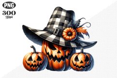 Halloween Pumpkin Sublimation - Clipart PNG Design Product Image 1