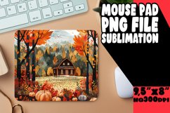 Autumn Views Mouse Pad Watercolor Sublimation Product Image 1