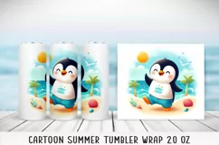 Summer cartoon Tumbler Wrap|PNG, 20 oz. Product Image 4