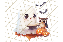 Cute Halloween Ghost Clipart PNG, Ghost and Friends Holiday Product Image 5