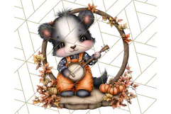 Woodland Autumn Parade Clipart PNG Fall Animals Product Image 5