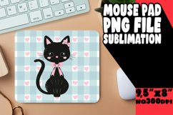 Cute Cat Mouse Pad for Sublimation PNG Product Image 1