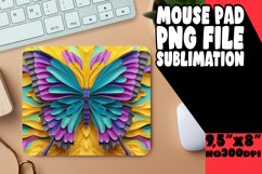 Springtime Butterfly Extravaganza Sublimation Mouse Pad Product Image 1