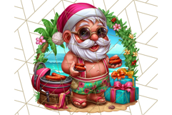 Summer Christmas Clipart PNG, Tropical Holiday Art Clip Art Product Image 5
