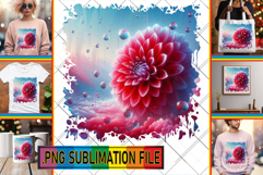 Playful TSHIRT Art PNG, 3D Flower Product Image 1