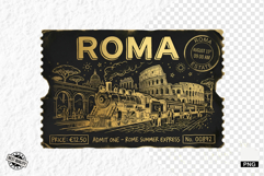 Old Train Travel PNG illustrations Product Image 1