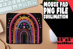 Prism Noir Radiance: Rainbow Sublimation Mouse Pad Designs Product Image 1
