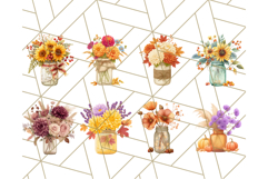 Fall Mason Jar Flowers PNG Clipart Product Image 5