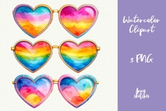 Retro Hippy Sunglasses Clipart Groovy Disco Christmas PNG Product Image 1