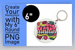 Creative Round Design for Keychains , Mama Product Image 1