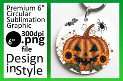 Unique Circle Design Keychain Template , Halloween Product Image 1