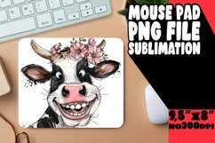 Funny Farmhouse Cow Mouse Mat Sublimation PNG Product Image 1