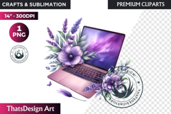 Lavender Clipart PNG, Purple flower arrangement sublimation Product Image 1