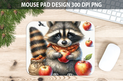 Watercolor Raccoon Mouse Pad Sublimation - Animal PNG Product Image 1