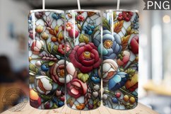 Embroidered Flowers Tumbler Wrap - High Quality 300 Dpi Product Image 1