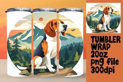 Mountain Hiking Dog Tumbler Wrap - Sublimation Product Image 1