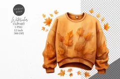 Autumn clipart, Cozy sweater clipart, Fall clipart Product Image 1
