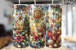 Watercolor Christmas Tumbler Wrap - High Quality 300 Dpi Product Image 1
