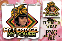 Cheerful Days 20oz tumbler wrap, Black Woman Product Image 1