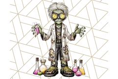 Bold Zombie Clipart PNG, Creepy Halloween Clip Art Product Image 5