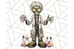Bold Zombie Clipart PNG, Creepy Halloween Clip Art Product Image 5