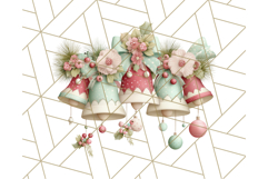 Pastel Christmas Clipart, Mint and Blush Holiday PNG Product Image 5