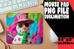 Christmas by the Coast: Beachy Snowman Mouse Pad PNG Product Image 1