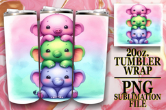 Joyful escapes 20oz tumbler wrap, Cute Animals Product Image 1