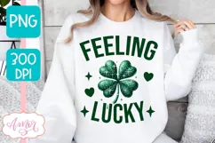 St. Patrick's day PNG sublimation | Felling lucky shirt PNG Product Image 3