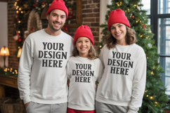 Christmas Family Matching T-Shirt Mockups | Holiday Group Product Image 1