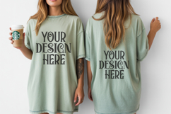 Comfort Colors 1717 Chalky Mint Front &amp; back T shirt mockups Product Image 1