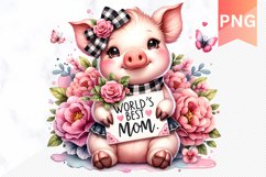 World&#039;s best mom Sublimation - Mother&#039;s Day Clipart PNG Desi Product Image 1