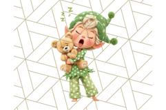 Santa’s Pajama Day Clipart, Cute Christmas Bedtime PNG Product Image 5