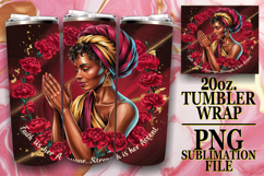 PRESENT OF HARMONY 20oz TUMBLER WRAP, Praying Woman Product Image 1