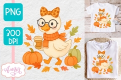 Cute goose sublimation PNG | Fall shirt sublimation design Product Image 2