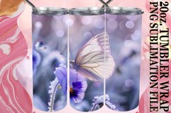 Spring Elegance Tumbler with Butterfly Pattern - Sublimation Product Image 1