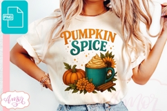 Pumpkin spice coffee PNG for sublimation | Fall design Product Image 2