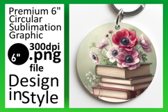 Vibrant Round Design Coaster Template , Books Product Image 1